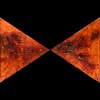 Triangle Gauche et Droit, 80x122 cm, Mixed media on wood, Sold
